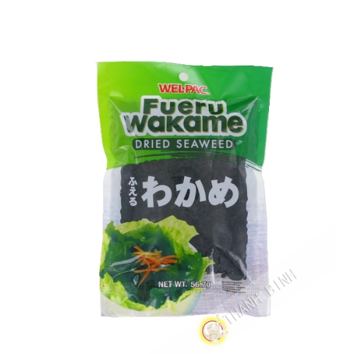 Rong biển Wakame cho súp hoặc salad WEL-PAC 56,7g Nhật Bản