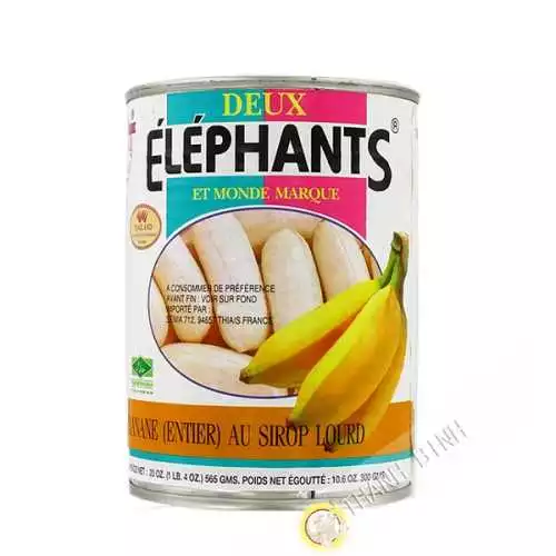 Chuối nguyên quả ngâm xi-rô ELEPHANTS 565g Thái Lan