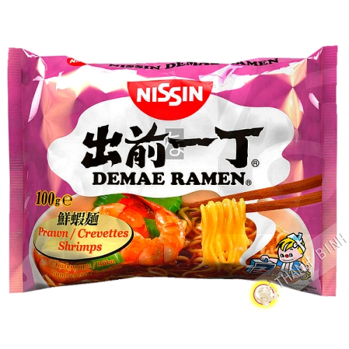 Soupe nouille Ramen Demae crevette NISSIN 100g Hongrie