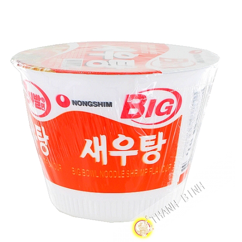 Sopa de fideos Ramen camarón Tazón NONGSHIM 115g de Corea