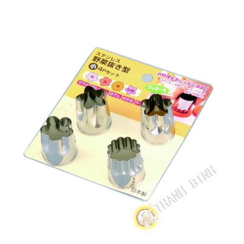 Khuôn cắt rau không gỉ, lô 4pcs - 2,5cm KOHBEC Bản