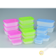 Box food plastic rectangle microwave and refrigerator, lot of 9pcs green INOMATA Japan