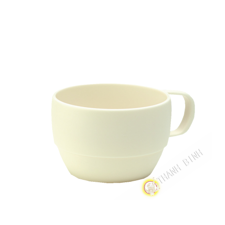 Cup plastic micro-ondable ivory 350ml 6x9,5cm m-o INOMATA Japan