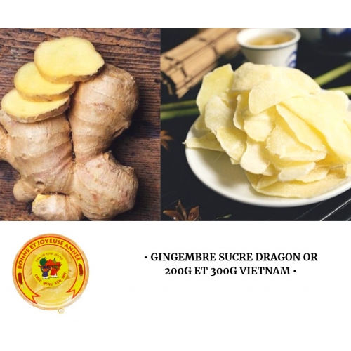 El jengibre dulce DRAGÓN de ORO 300g de Vietnam