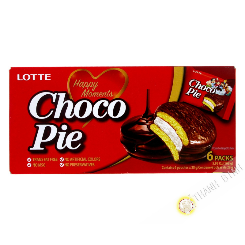 Gateau Au Chocolat Choco Pie 168g Coreen