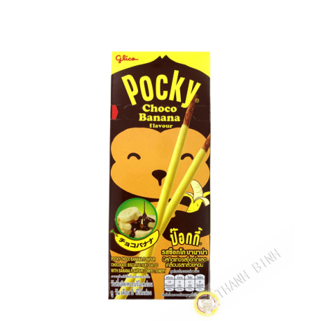 Biscuit chocolat banane POCKY 25g Thailande