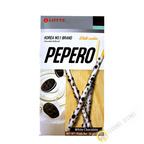 Bánh quy sô cô la trắng Pepero LOTTE 32g Hàn Quốc