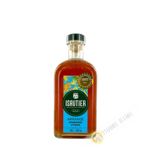 Liqueur au Rhum Arrangé gingembre citron ISAUTIER 500ml 40° Réunion