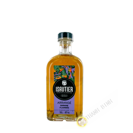 Liqueur au Rhum Arrangé banane flambée ISAUTIER 500ml 40° Réunion