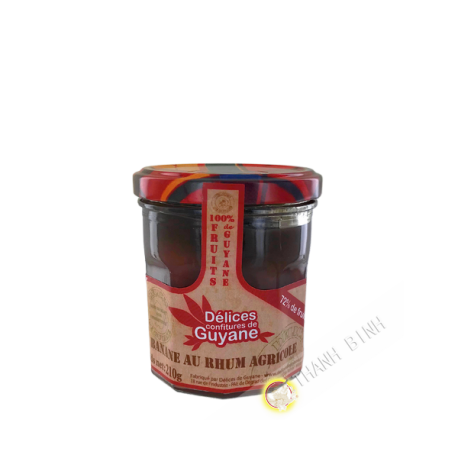 Confiture Banane au Rhum agricole 210g Guyane