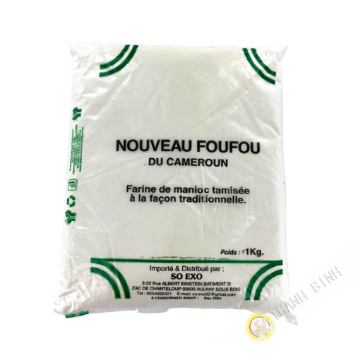 Farine de manioc tamisée Foufou SO EXO 1kg Cameroun