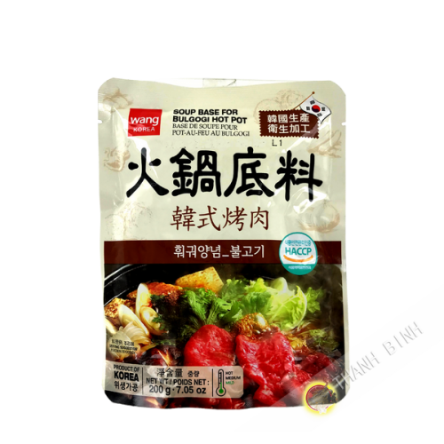 Base de soupe pour pot-au-feu au Bulgogi WANG 200g Corée