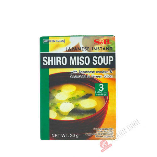 Súp miso shiro ăn liền S&B 30g Nhật Bản