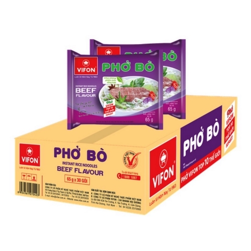 Soupe pho boeuf VIFON carton 30x60g Vietnam