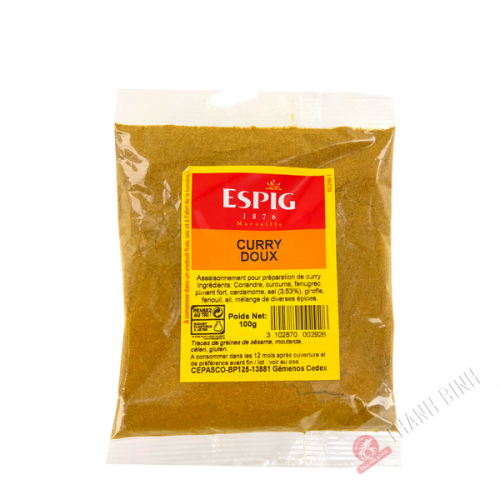 Poudre de curry doux, curry powder mild, 100g - MAASA