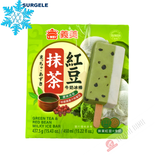 Glace Thé vert & haricot rouge 5 bâton IMEI 437.5g Taiwan - SURGELES