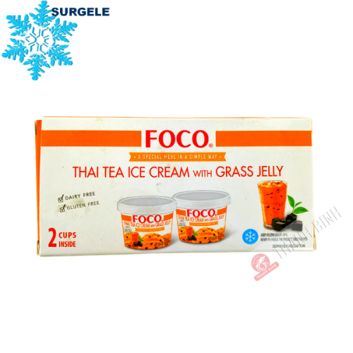 Thai tea ice cream with grass jelly FOCO 160g Thailand - FROZEN