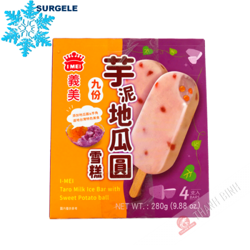 Taro and Potato Ice Cream 4 sticks IMEI 280g Taiwan - FROZEN