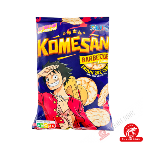 KOMESAN Barbecue Puff-Braunreis-Chips 60g EU