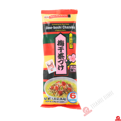 Assaisonnement soupe de riz Umeboshi Chazuke NAGATANIEN 33g Japon