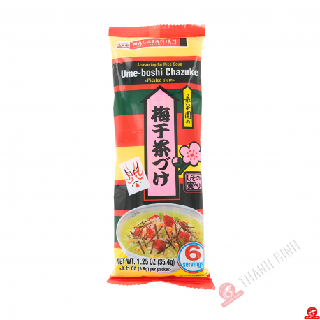 Assaisonnement soupe de riz Umeboshi Chazuke NAGATANIEN 33g Japon