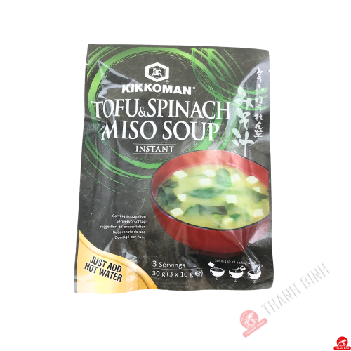 Soupe miso au tofu & épinard instantanée KIKKOMAN 30g Japon