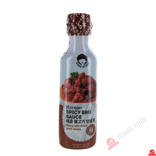Sauce coréenne BBQ épicée pour porc- 300g - AJUMMA REPUBLIC