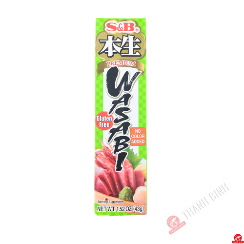 La pasta de wasabi en un tubo SB 43 g de JP