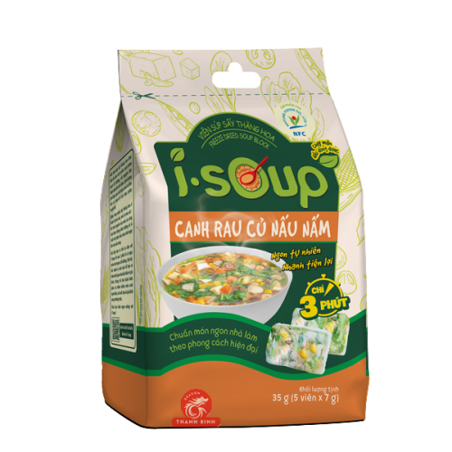 Sopa instantánea de champiñones y verduras I-SOUPE- 5x7g Vietnam