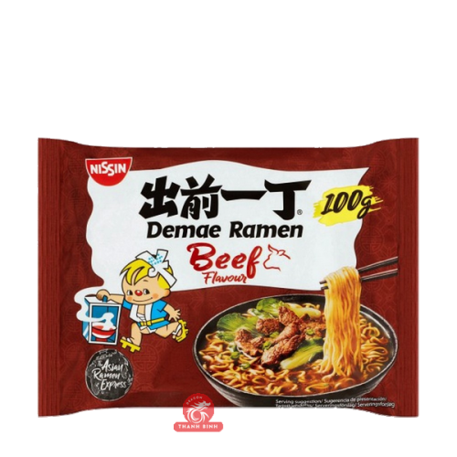 Soupe nouille Ramen Demae boeuf NISSIN 100g Hongrie