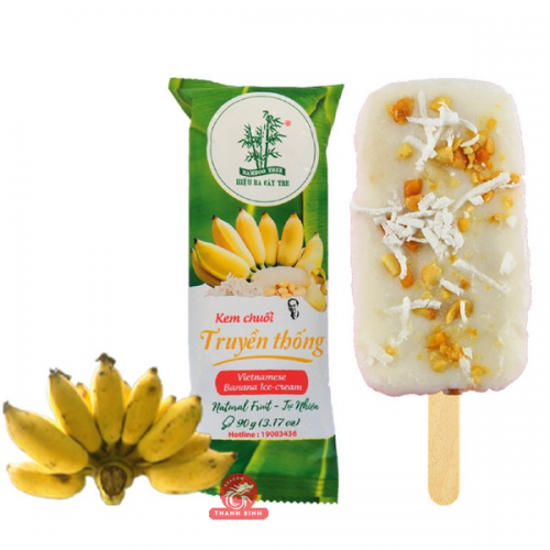 Banana ice cream 3 BAMBOU 360g Vietnam - FROZEN