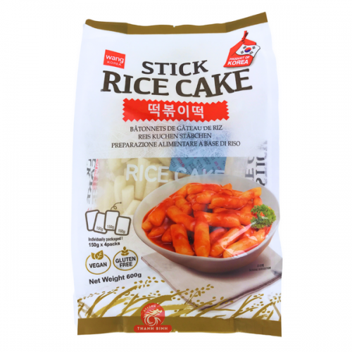 Bâtonnets de gateau de riz Tteokbokki - 600g - Wang Korea