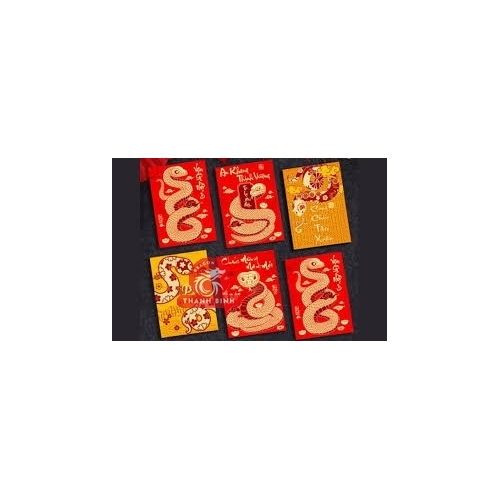 Enveloppe rouge 5pcs MM 8x13cm Vietnam