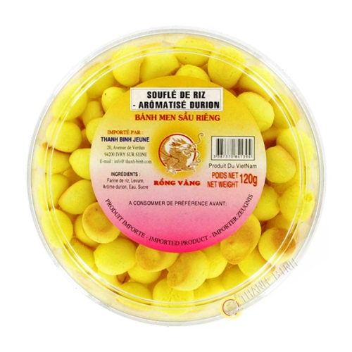 Arroz inflado durian DRAGÓN de ORO 120g de Vietnam