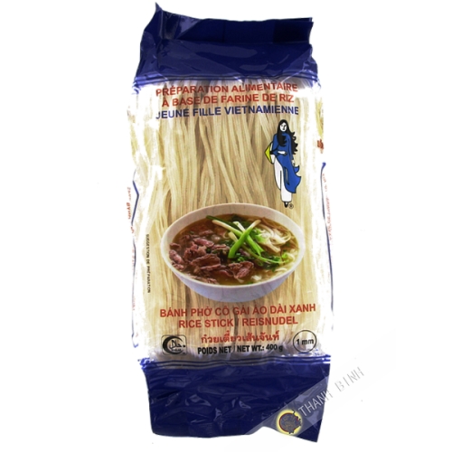 Bánh phở hiệu CÔ GÁI ÁO DÀI XANH 1mm  400g Việt Nam