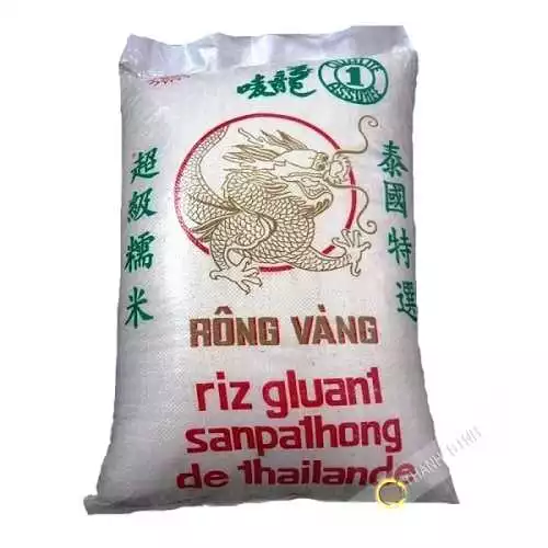 Gạo nếp thơm Sanpathong RỒNG VÀNG 18kg Thái Lan