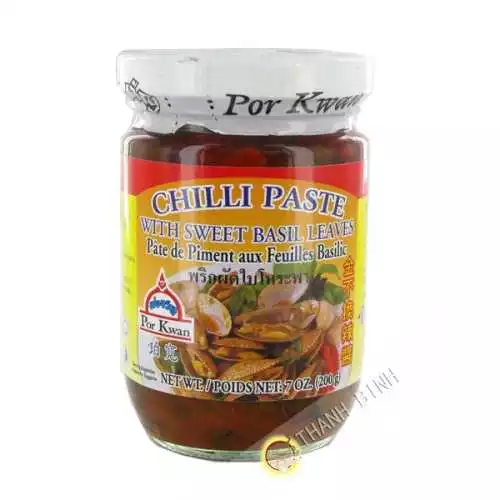 Pasta di peperoncino, le foglie di basilico POR KWAN 200g Thailandia