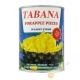 Pineapple pieces in light syrup TABANA 565g France