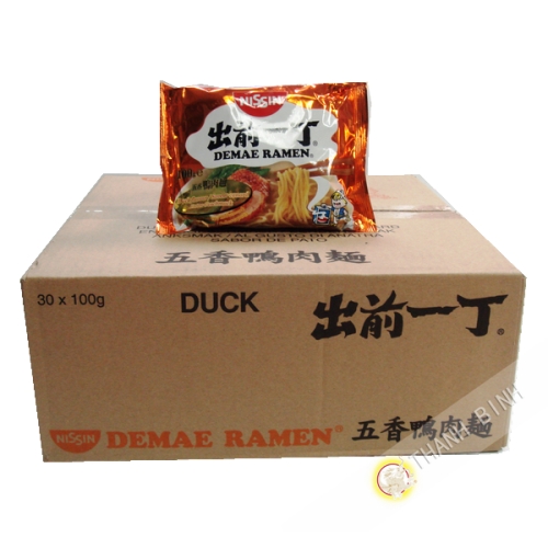 Sopa de fideos Ramen Demae pato NISSIN de cartón 30x100g Hungría