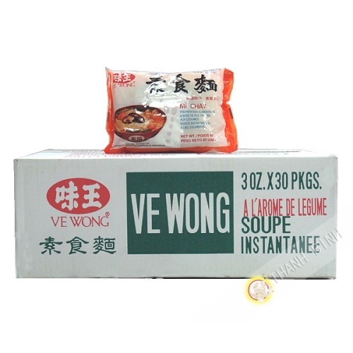 Soupe nouille végétarien VE WONG carton 30X85g Taiwan