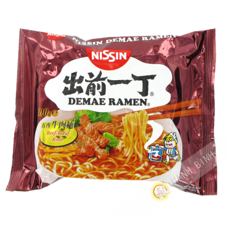 Soupe nouille Ramen Demae boeuf NISSIN 100g Hongrie