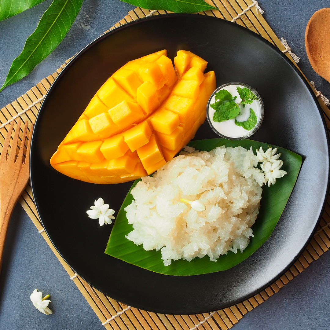 Recette du riz gluant à la mangue et au lait de coco